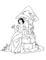 A coloring page of princess